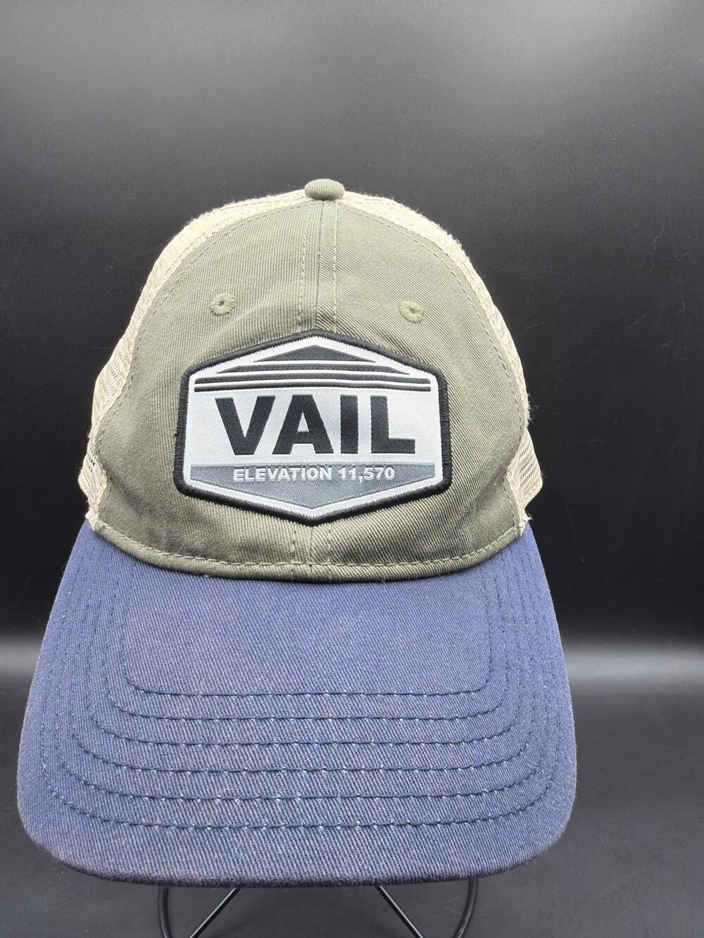 Vail Elevation 11570 Trucker Hat Snapback American Dry Goods Ski Resort Cap